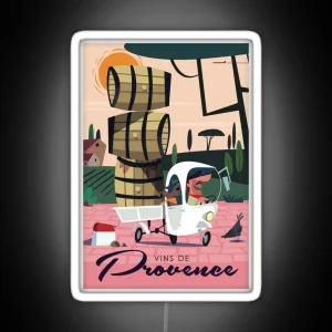 Vins De Provence Poster RGB Neon Sign