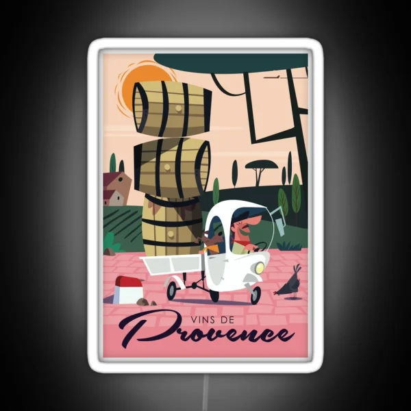Vins De Provence Poster RGB Neon Sign