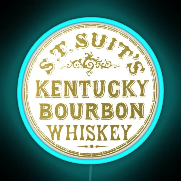 Vintage 1862 S T Suit S Kentucky Bourbon Whiskey RGB Neon Sign