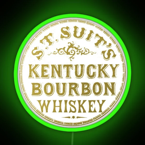 Vintage 1862 S T Suit S Kentucky Bourbon Whiskey RGB Neon Sign