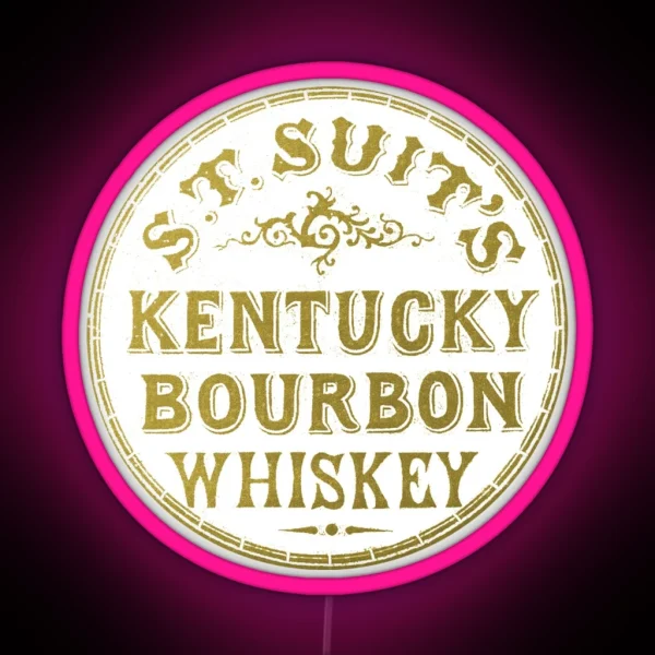 Vintage 1862 S T Suit S Kentucky Bourbon Whiskey RGB Neon Sign