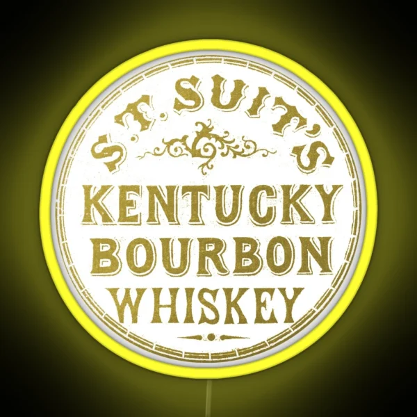 Vintage 1862 S T Suit S Kentucky Bourbon Whiskey RGB Neon Sign