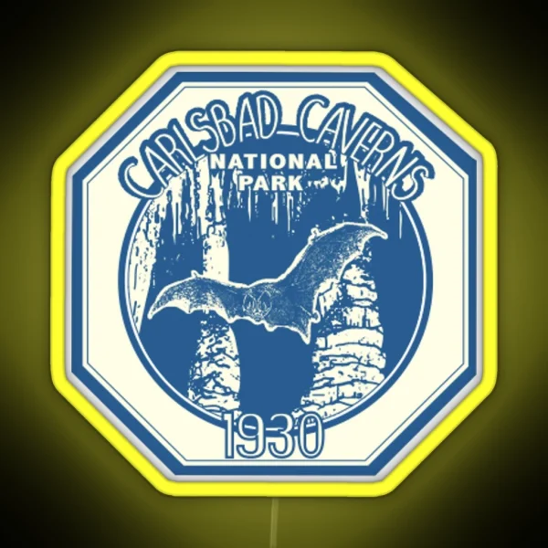 Vintage 1930 Carlsbad Caverns National Park RGB Neon Sign