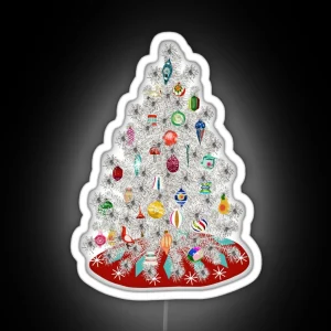 Vintage Aluminum Christmas Tree RGB Neon Sign