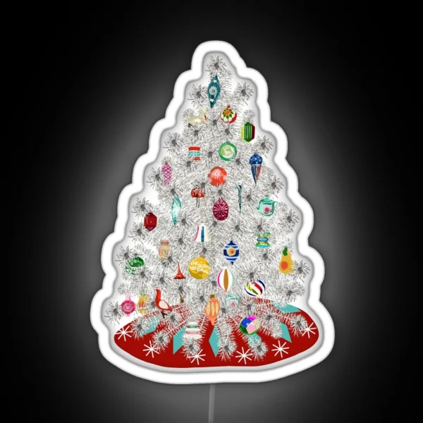 Vintage Aluminum Christmas Tree RGB Neon Sign