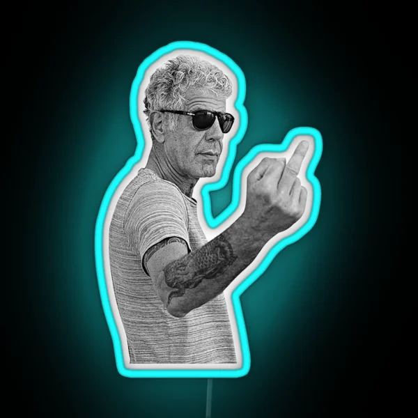Vintage Anthony Bourdain RGB Neon Sign