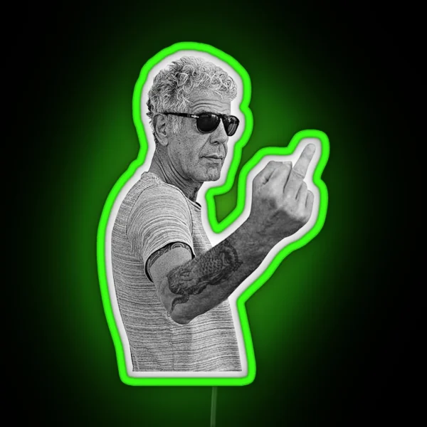 Vintage Anthony Bourdain RGB Neon Sign