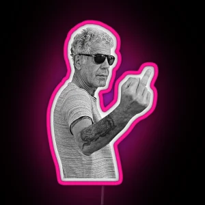 Vintage Anthony Bourdain RGB Neon Sign