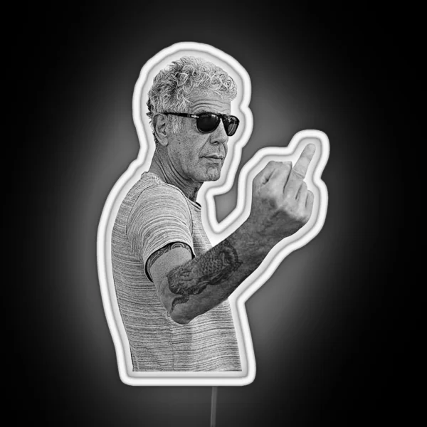Vintage Anthony Bourdain RGB Neon Sign
