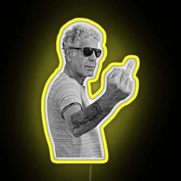 Vintage Anthony Bourdain RGB Neon Sign