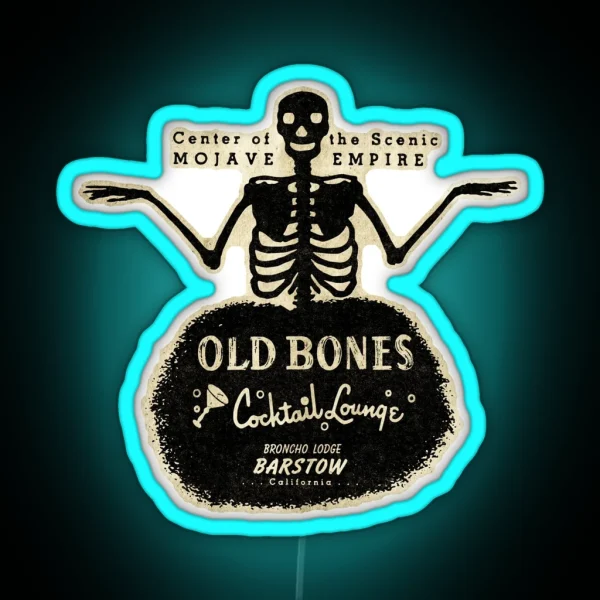 Vintage Barstow Dive Bar RGB Neon Sign