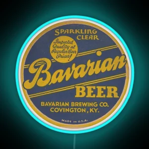 Vintage Bavarian Beer Bavarian Brewing Company Covington Kentucky RGB Neon Sign