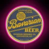 Vintage Bavarian Beer inspired RGB LED canvas bar decor sign