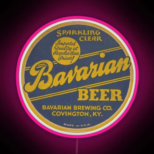 Vintage Bavarian Beer Bavarian Brewing Company Covington Kentucky RGB Neon Sign