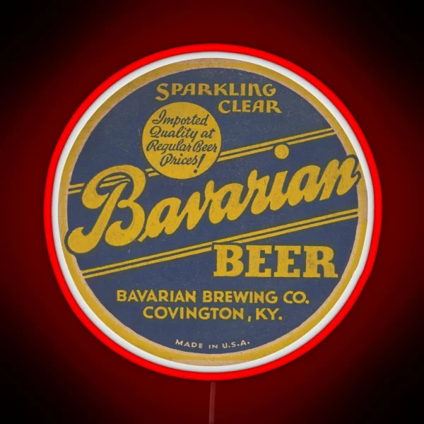 Vintage Bavarian Beer Bavarian Brewing Company Covington Kentucky RGB Neon Sign