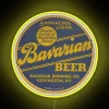 Traditional German-style brewery decor in vintage RGB LED lighting.