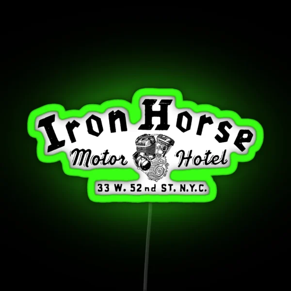 Vintage Biker Inn RGB Neon Sign
