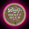 Vintage Blatz Draft Beer Sign with RGB Neon Lights Authentic