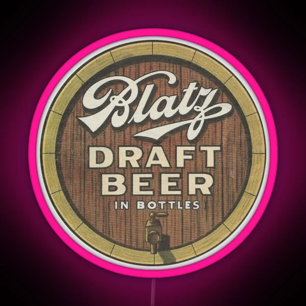 Vintage Blatz Draft Beer Blatz Brewing Co Milwaukee RGB Neon Sign
