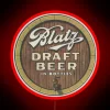 Classic vintage style Blatz brewing company neon bar sign decor