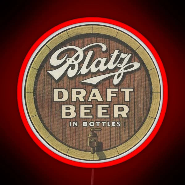 Vintage Blatz Draft Beer Blatz Brewing Co Milwaukee RGB Neon Sign