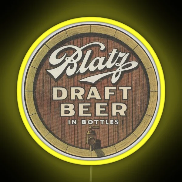 Vintage Blatz Draft Beer Blatz Brewing Co Milwaukee RGB Neon Sign