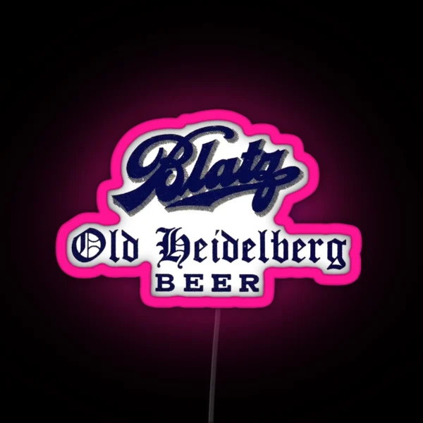 Vintage Blatz Old Heidelberg Beer Blatz Brewing Co RGB Neon Sign