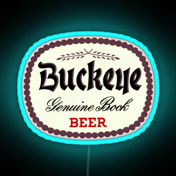 Vintage Buckeye Bock Beer Buckeye Brewing RGB Neon Sign