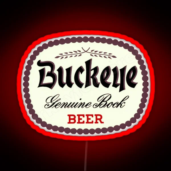 Vintage Buckeye Bock Beer Buckeye Brewing RGB Neon Sign