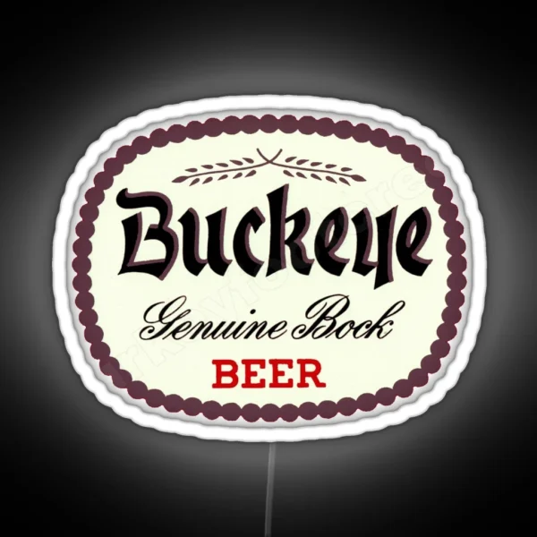 Vintage Buckeye Bock Beer Buckeye Brewing RGB Neon Sign