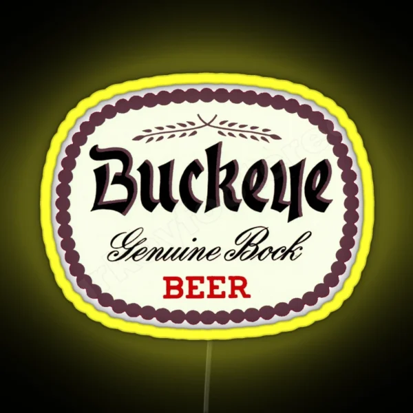 Vintage Buckeye Bock Beer Buckeye Brewing RGB Neon Sign