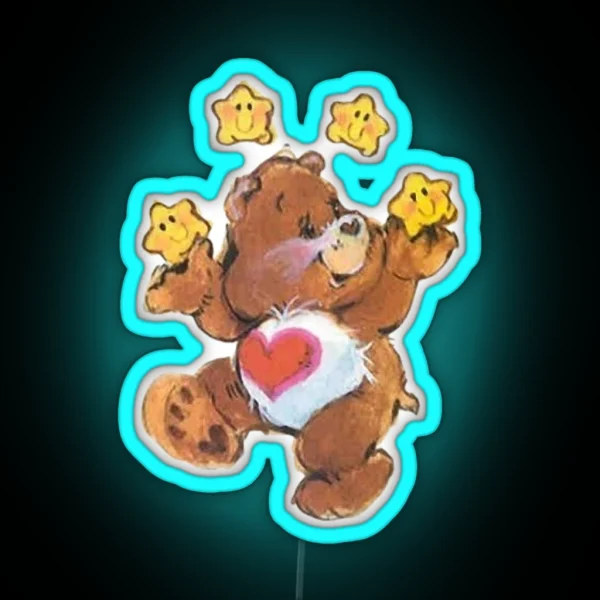 Vintage Care Bears RGB Neon Sign