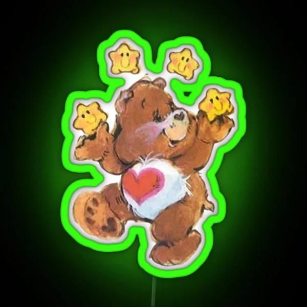 Vintage Care Bears RGB Neon Sign