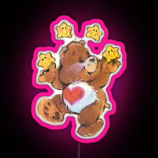 Vintage Care Bears RGB Neon Sign