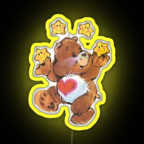 Vintage Care Bears RGB Neon Sign