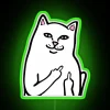 Vintage Feline-Themed Neon Sign with Color-Changing RGB Lighting Accent