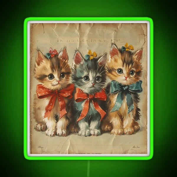 Vintage Cats RGB Neon Sign