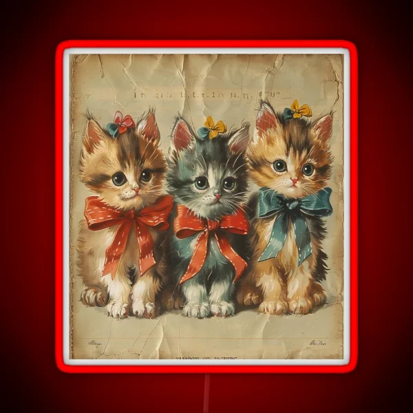 Vintage Cats RGB Neon Sign
