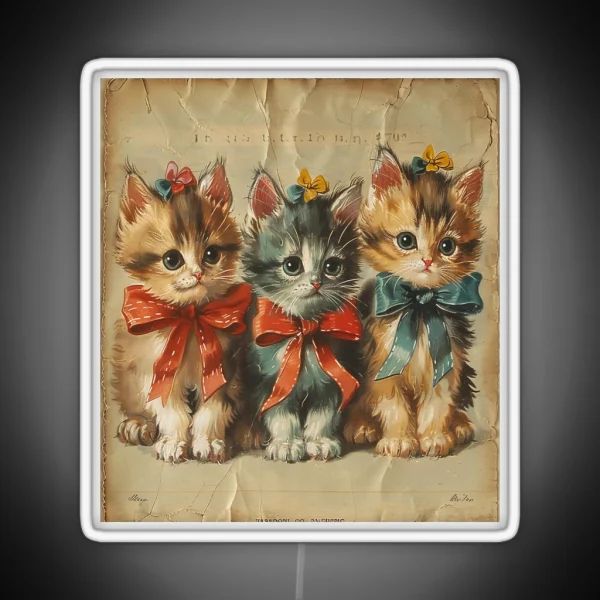 Vintage Cats RGB Neon Sign