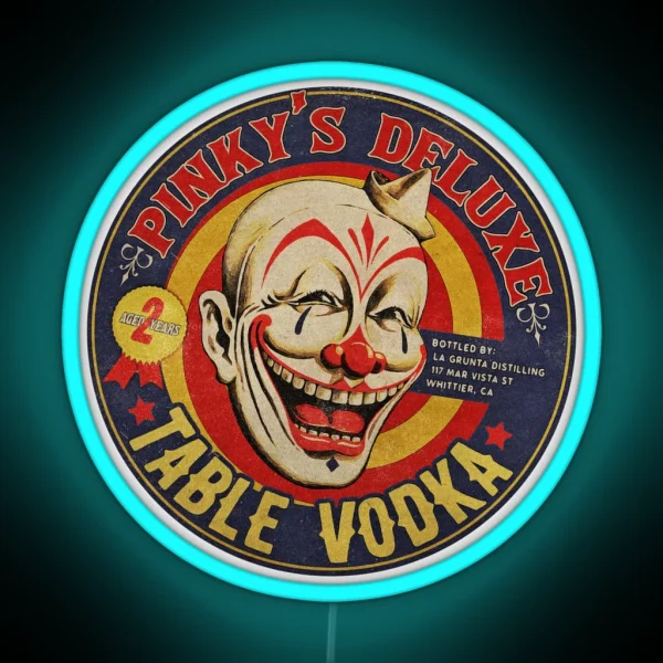 Vintage Cheap Table Vodka RGB Neon Sign