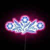 Vibrant Cornflower Inspiration Vintage Style Colour Changing RGB Neon Sign Display