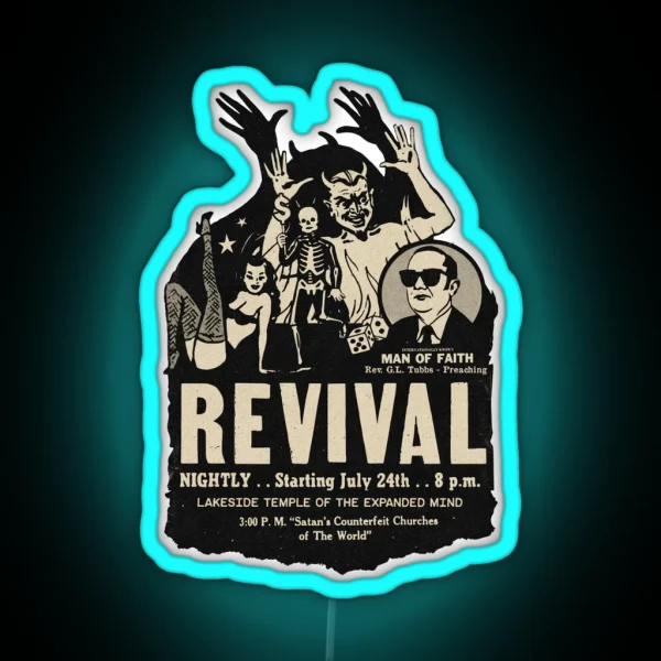 Vintage Crazy Revival RGB Neon Sign