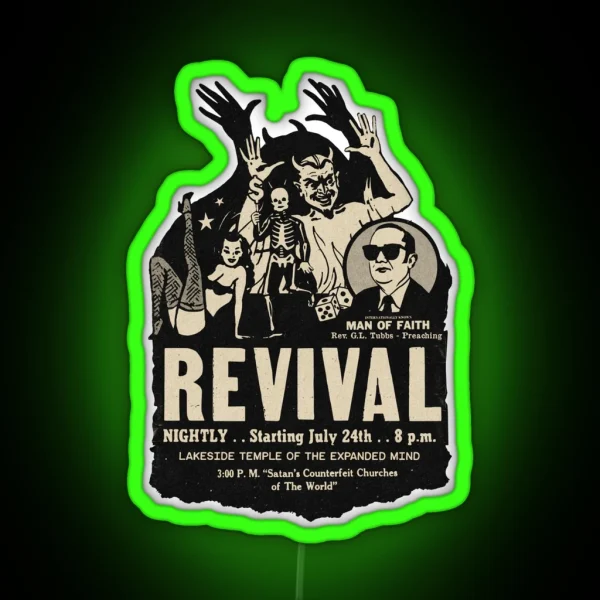 Vintage Crazy Revival RGB Neon Sign
