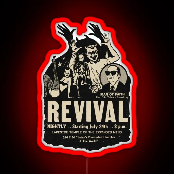 Vintage Crazy Revival RGB Neon Sign