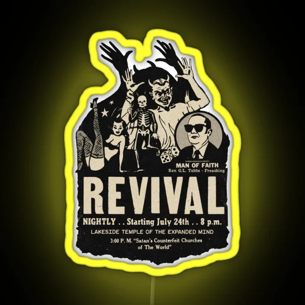 Vintage Crazy Revival RGB Neon Sign