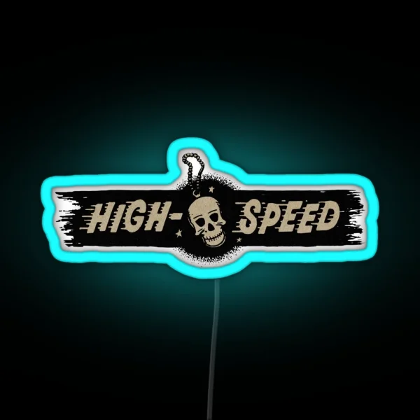 Vintage Dangerous Skull Lifestyle RGB Neon Sign