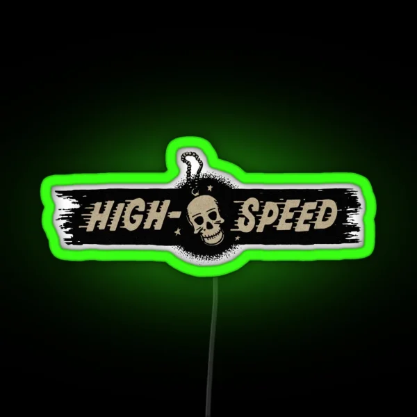 Vintage Dangerous Skull Lifestyle RGB Neon Sign