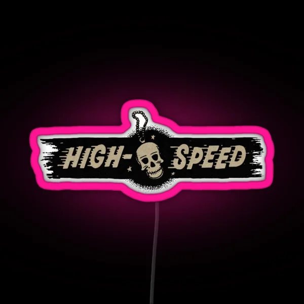 Vintage Dangerous Skull Lifestyle RGB Neon Sign