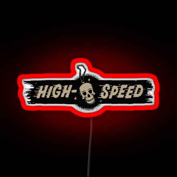 Vintage Dangerous Skull Lifestyle RGB Neon Sign