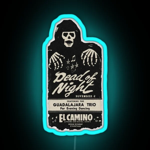 Vintage Day Of The Dead Concert Concert RGB Neon Sign
